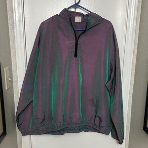 Surf Style Iridescent Jacket in Purple and Green